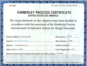 Kimberley Zertifikat